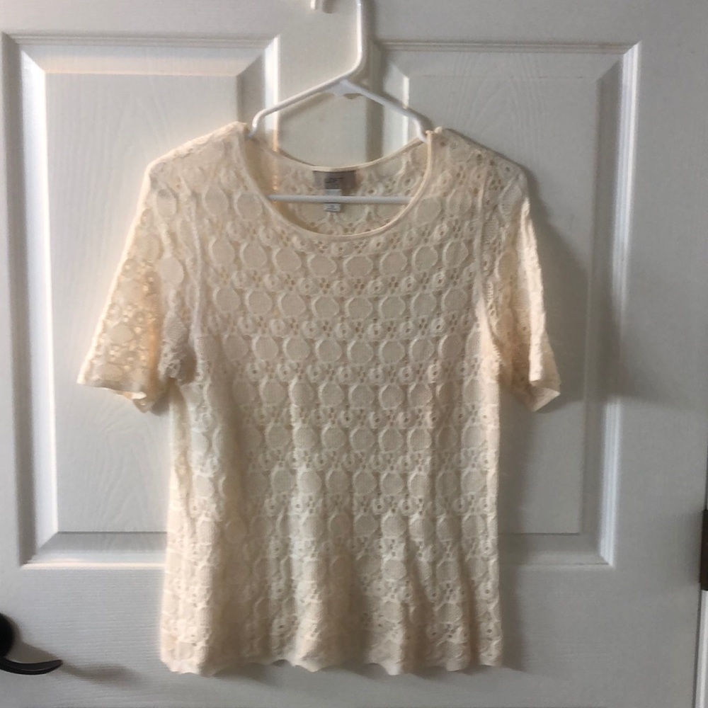 Lace light sweater cream